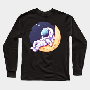 Relaxing on the moon Long Sleeve T-Shirt